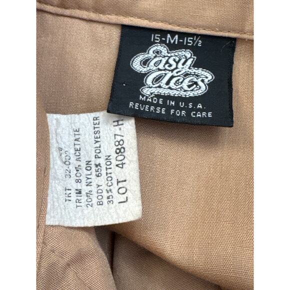 70's Easy Does It Western Pearl Snap Shirt Embroidered Yoke USA cowboycore M - Picture 11 of 14